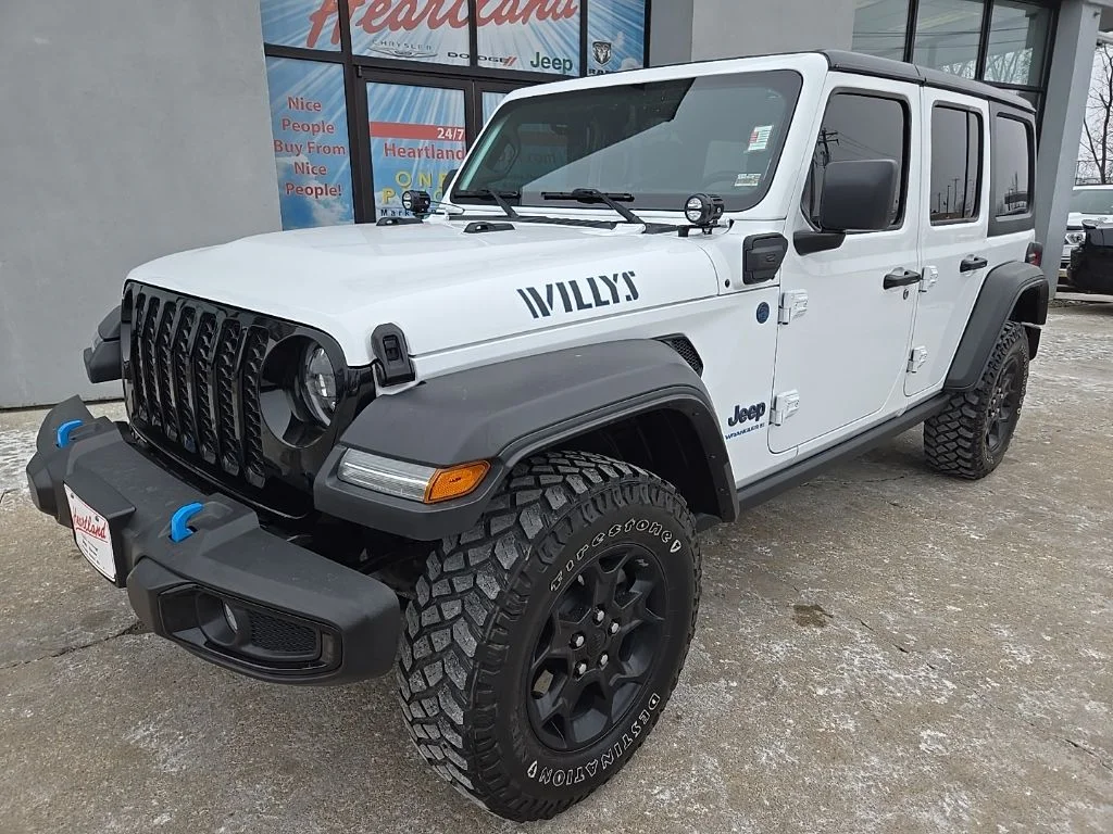 Used 2023 Jeep Wrangler 4xe Willys 4XE with VIN 1C4JJXN63PW686100 for sale in Kansas City