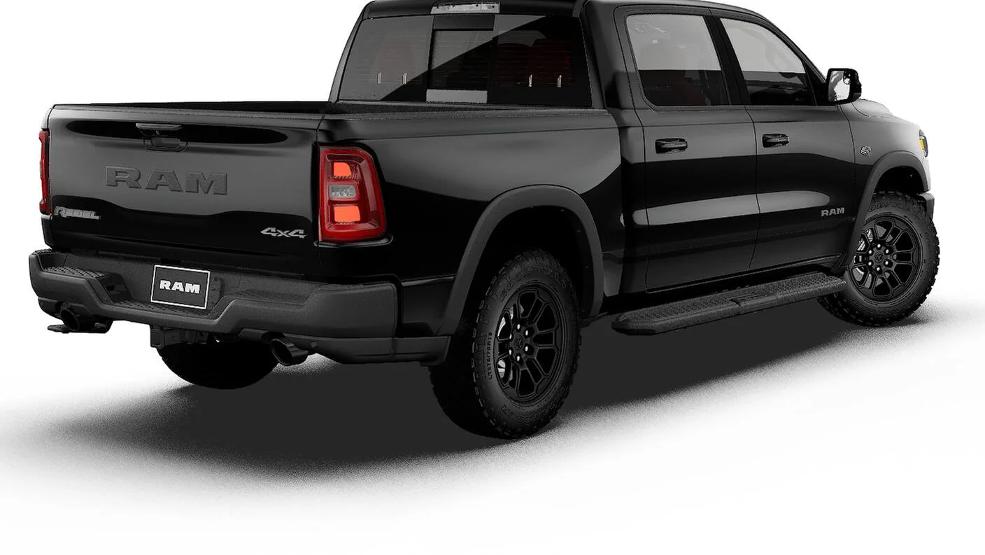 New 2027 Diamond Black Crystal Pearl-Coat Exterior Paint RAM REBEL image 2