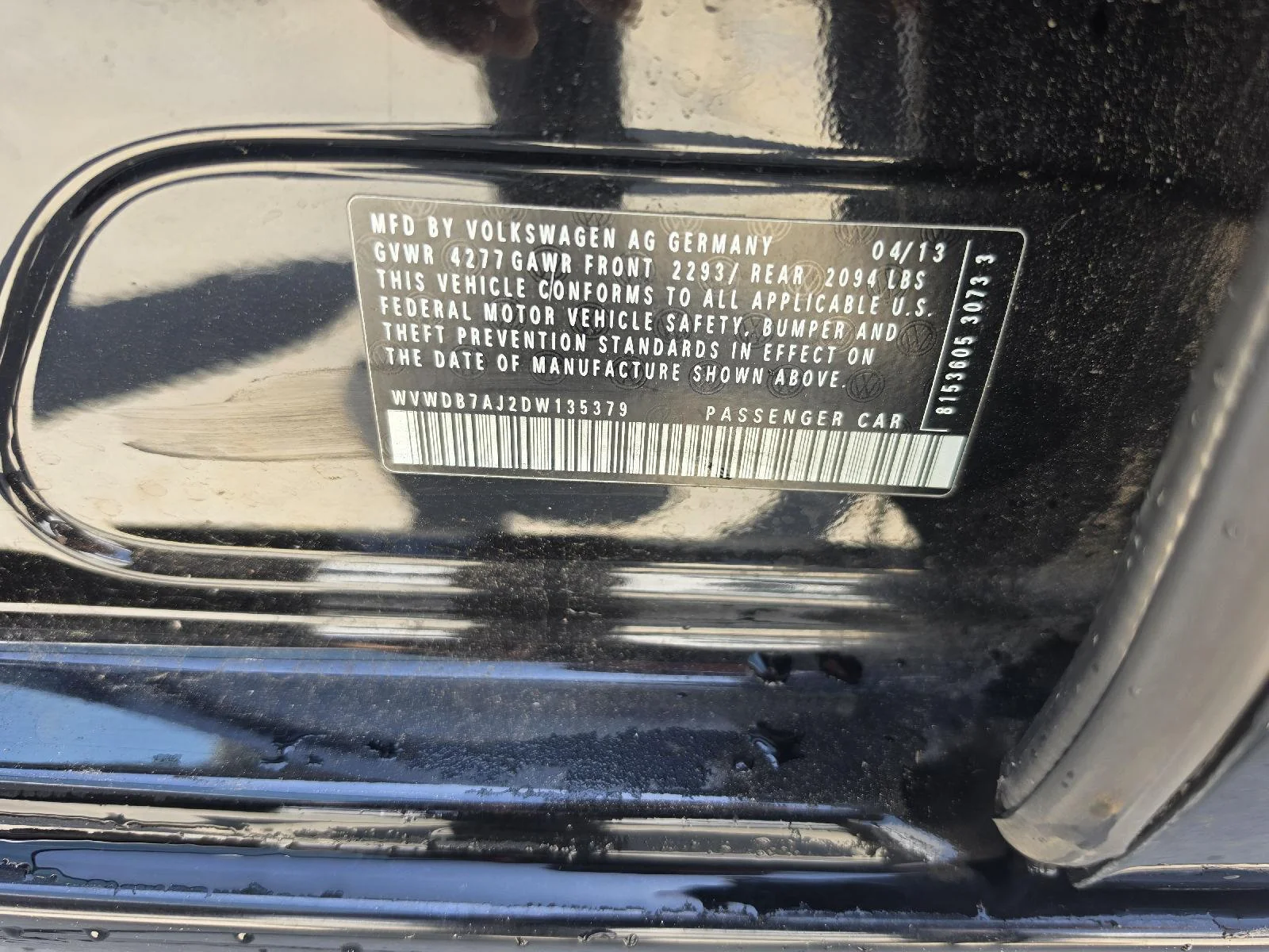 Used 2013 Black Volkswagen 2.5L image 8