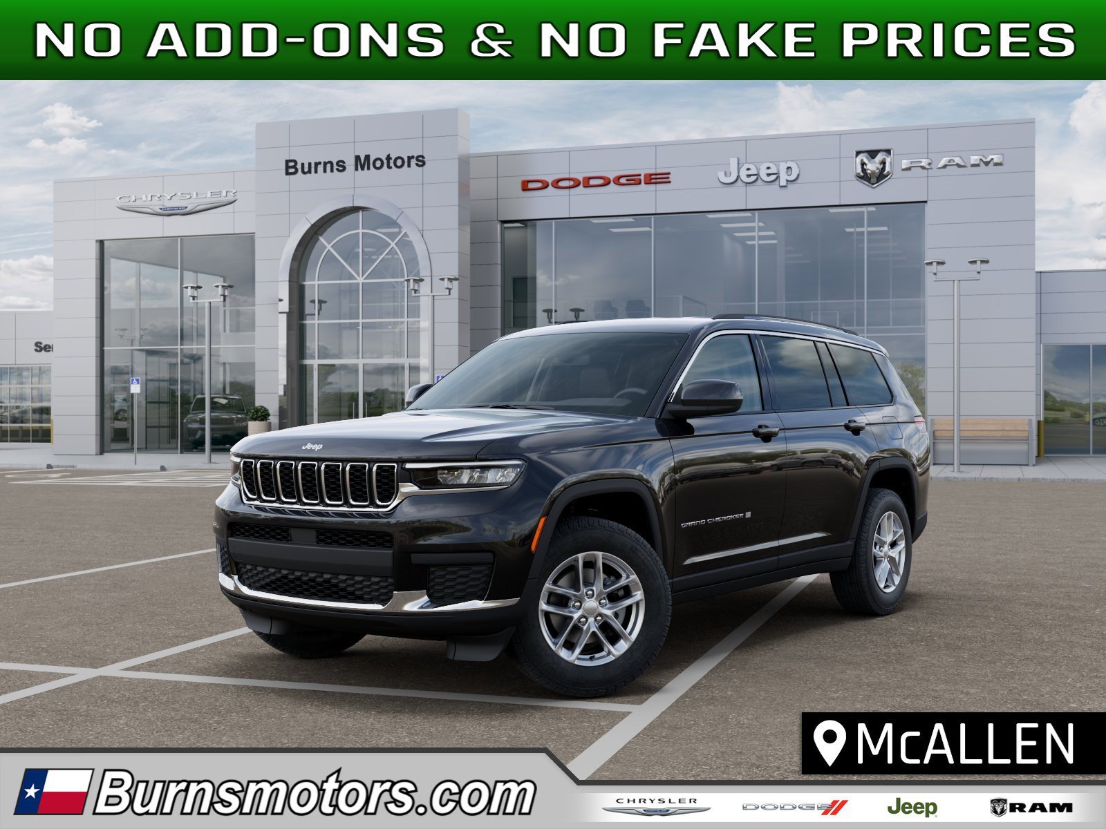 New 2026 Diamond Black Crystal Pearl-Coat Exterior Paint Jeep Laredo image 1