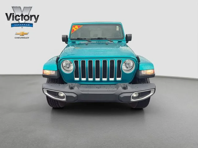 Used 2019 Jeep Wrangler Unlimited Sahara with VIN 1C4HJXEGXKW597673 for sale in Kansas City