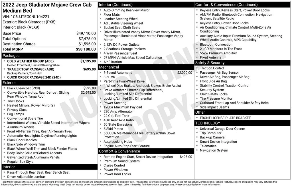 Used 2022 Black Jeep Mojave image 6