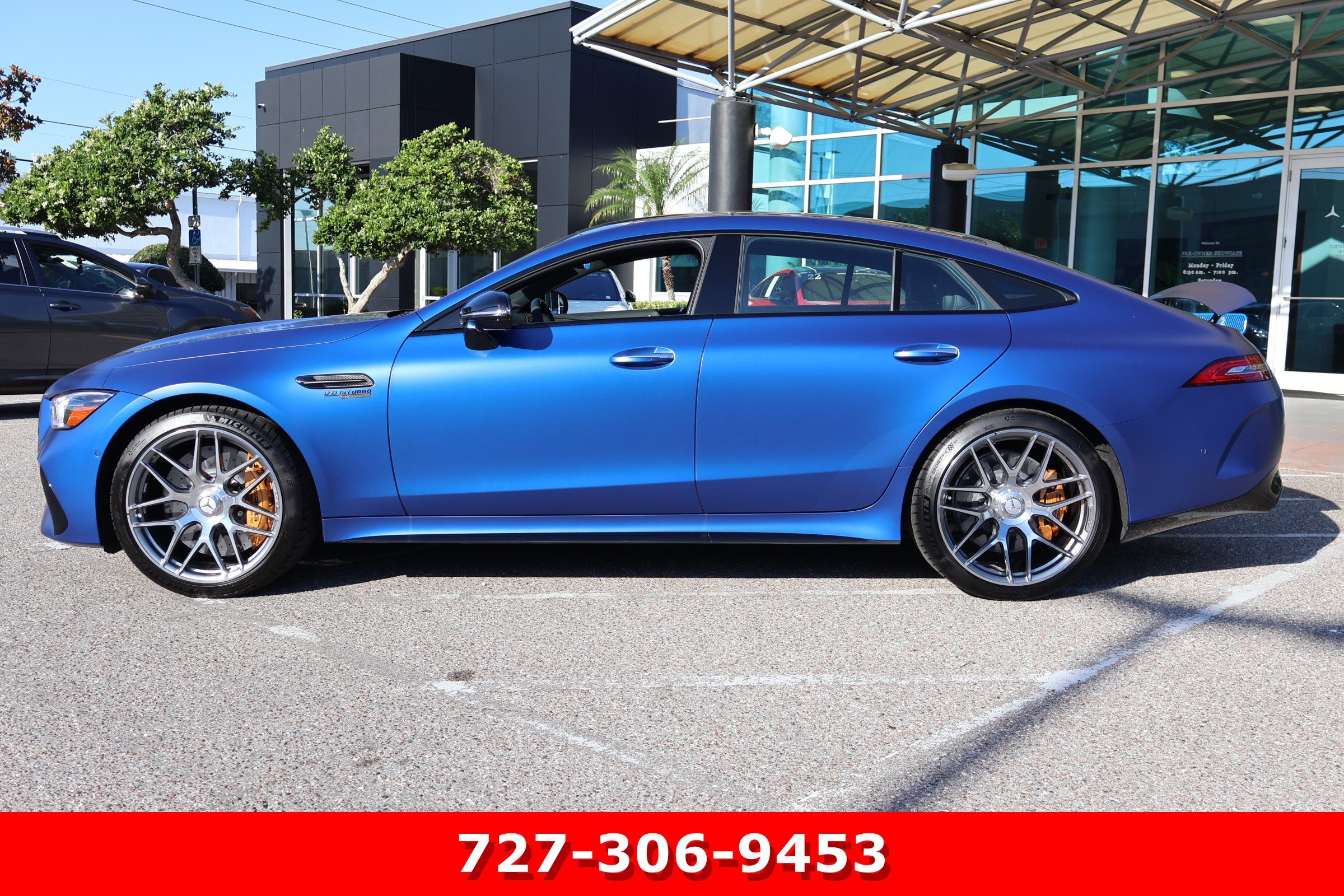 Certified Used 2025 MANUFAKTUR Starling Blue Magno Mercedes-Benz AMG® GT 63 S E Performance image 6