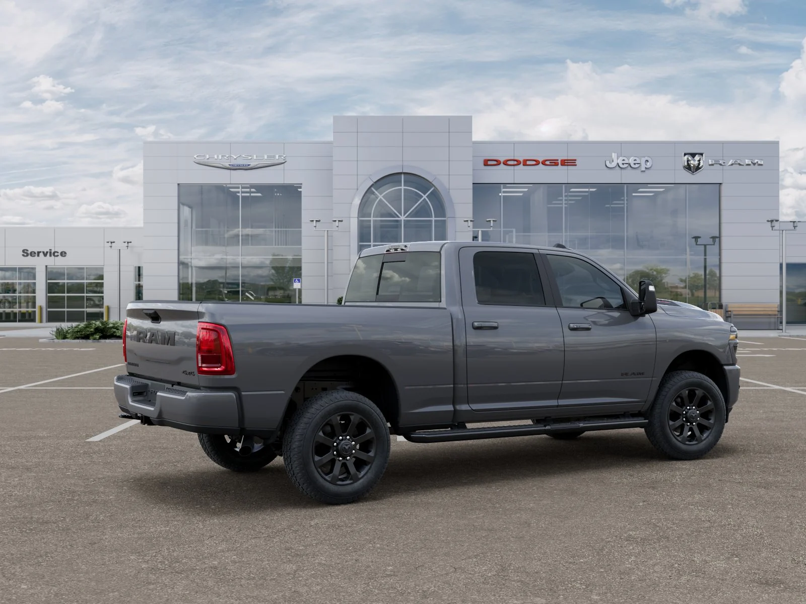 New 2026 Ceramic Gray Clear-Coat Exterior Paint RAM Laramie image 4