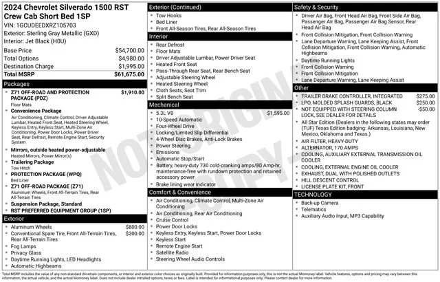 Used 2024 Sterling Gray Metallic Chevrolet RST image 5