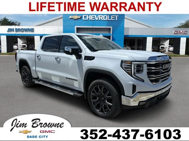 New 2026 Glacier White Tricoat GMC SLT image 1