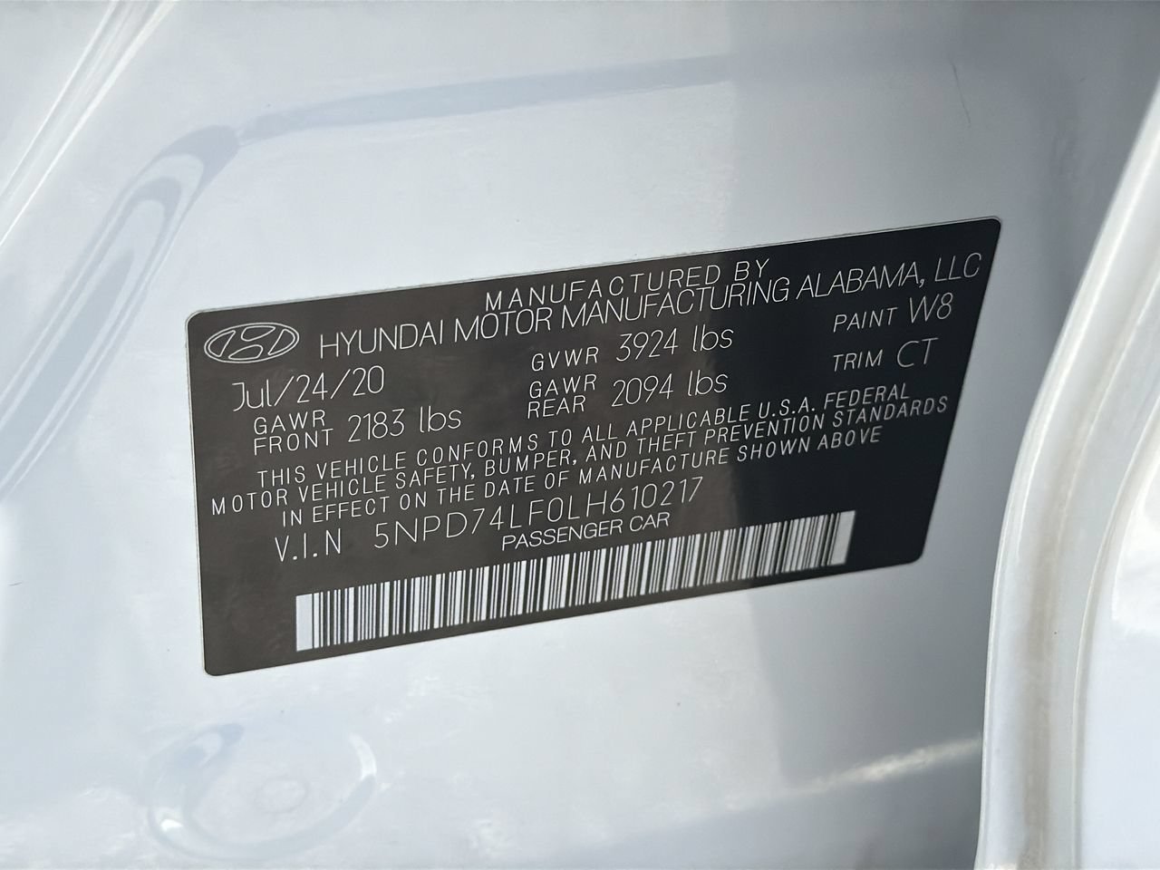 Used 2020 Quartz White Pearl Hyundai SE image 29