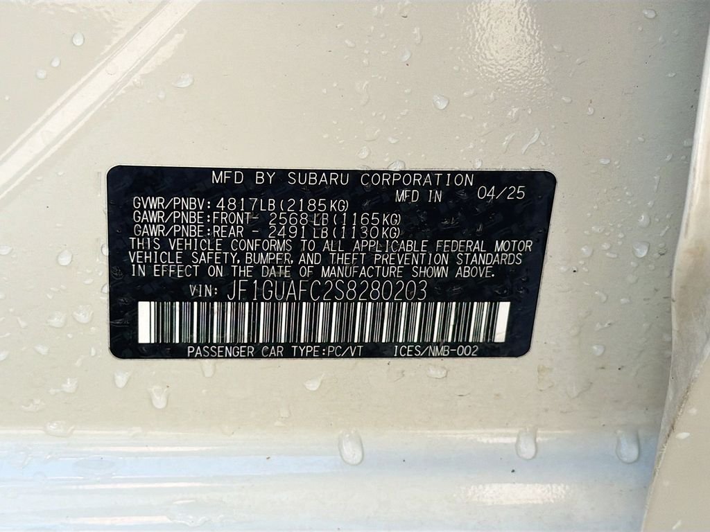 Used 2025 Crystal White Pearl Subaru Sport image 25