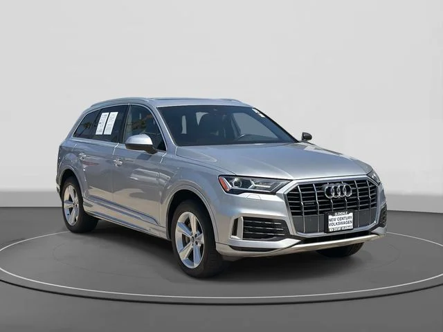 Silver 2021 Audi Q7 SUV / Crossover All-Wheel Drive 8-Speed Automatic