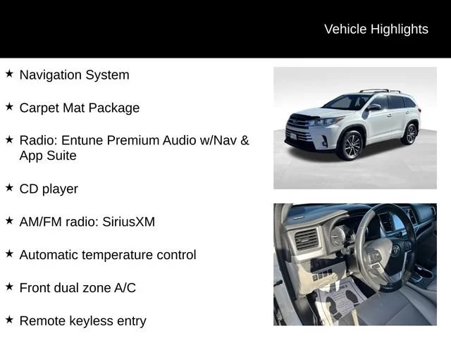Used 2017 White Toyota XLE image 8