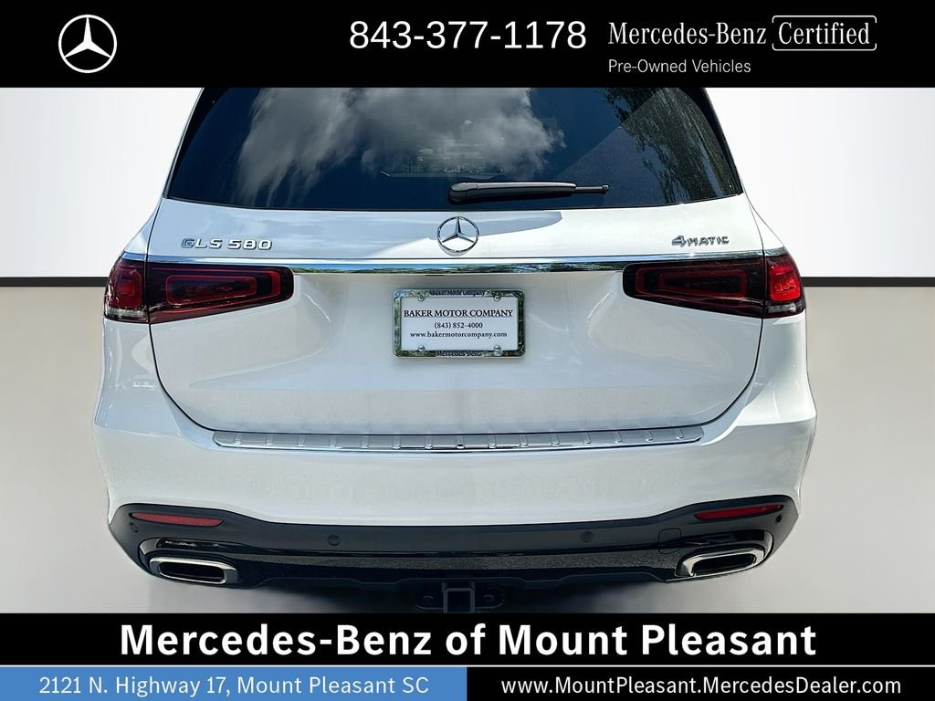 Certified Used 2023 White Mercedes-Benz GLS 580 image 6