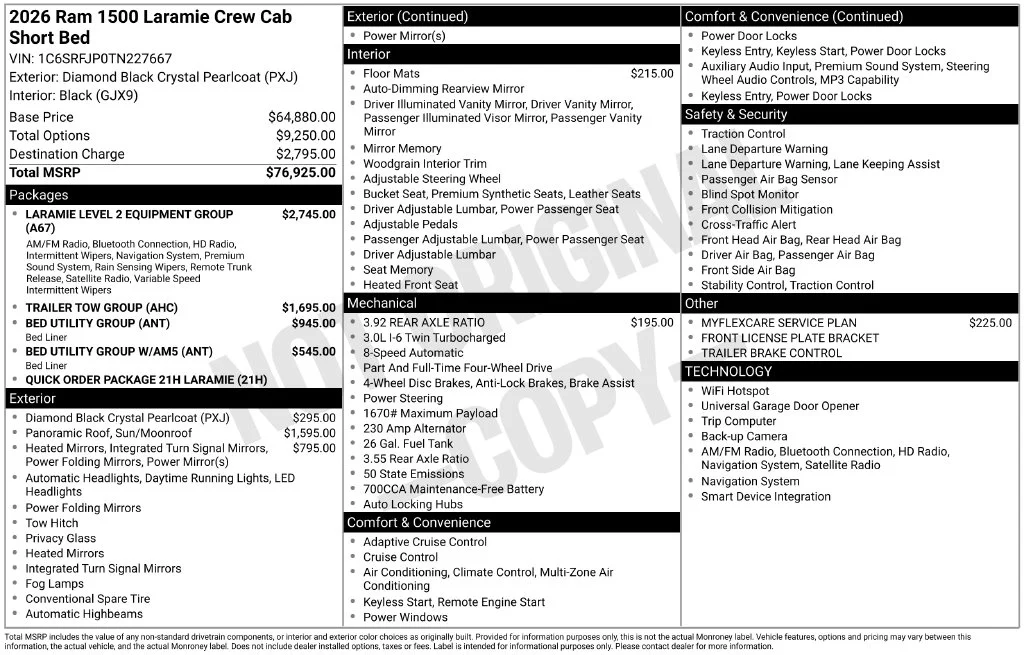 Used 2026 Black Ram Laramie image 2