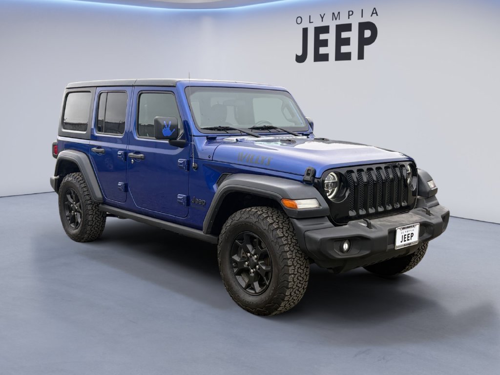 Used 2020 Blue Jeep Unlimited Willys image 5