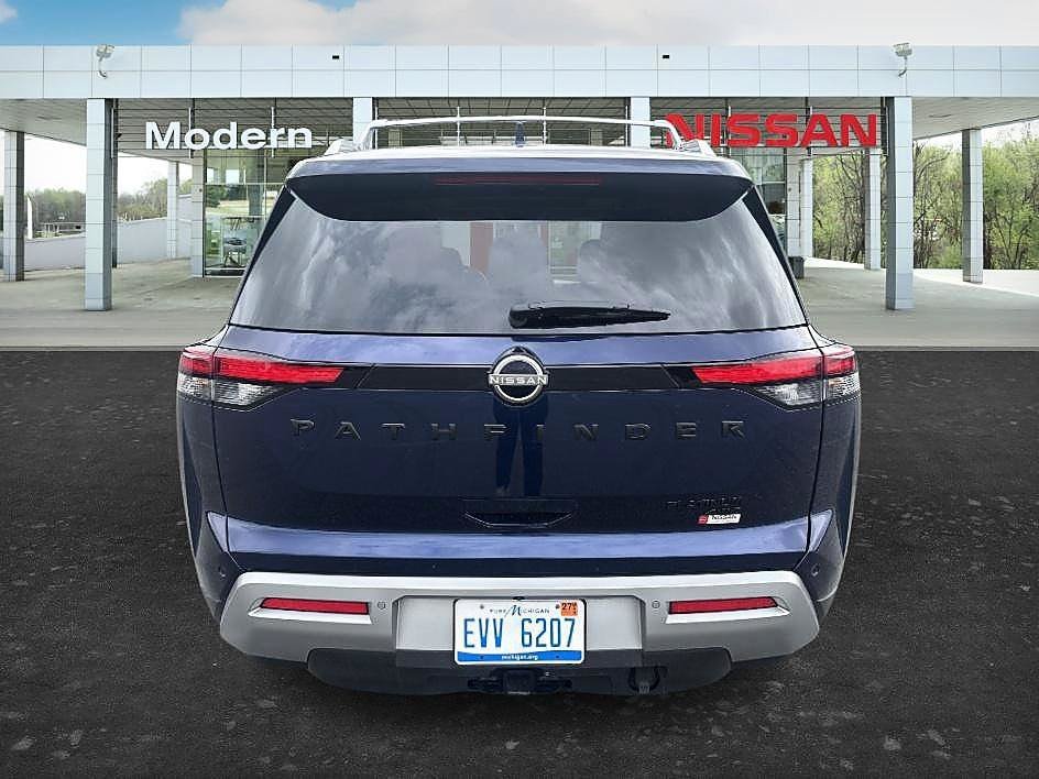 Certified Used 2024 Deep Ocean Blue Pearl Nissan Platinum image 4
