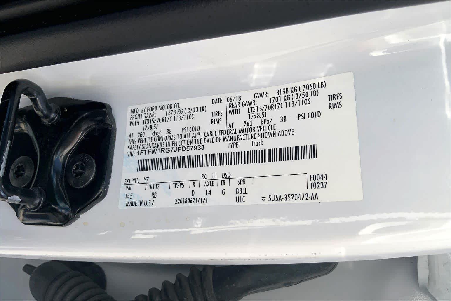 Used 2018 Oxford White Ford Raptor image 34