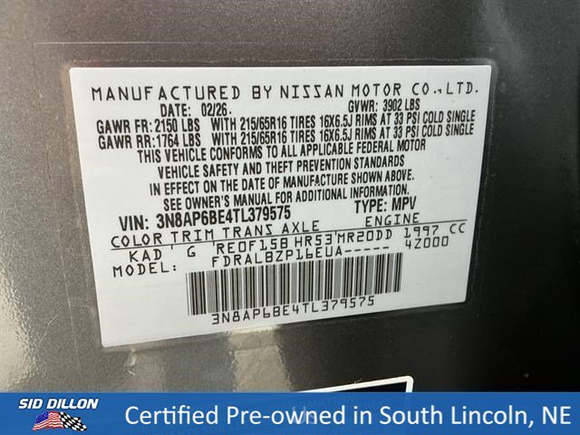 Certified Used 2026 Gun Metallic Nissan S image 12