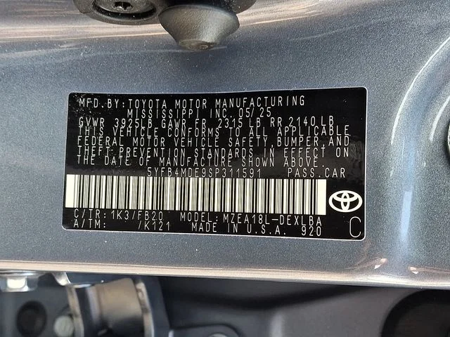 Certified Used 2025 Gray Toyota LE image 25