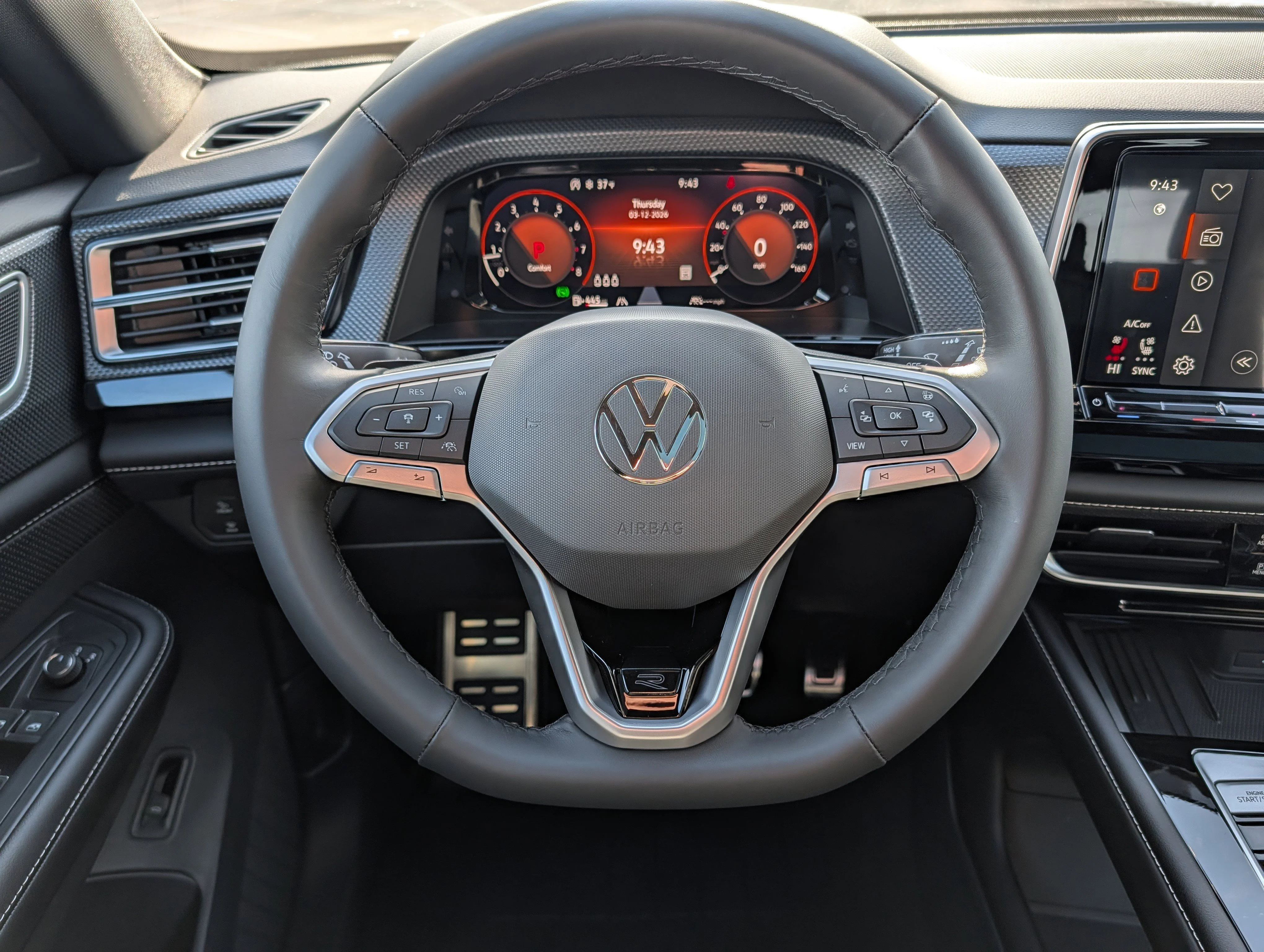 New 2026 Opal White Pearl Volkswagen 2.0T SEL R-Line Black image 9