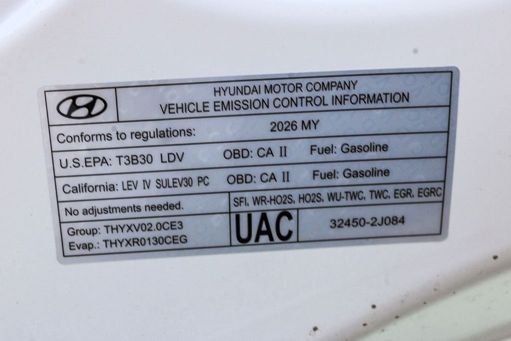 New 2026 White Hyundai SEL Sport image 28