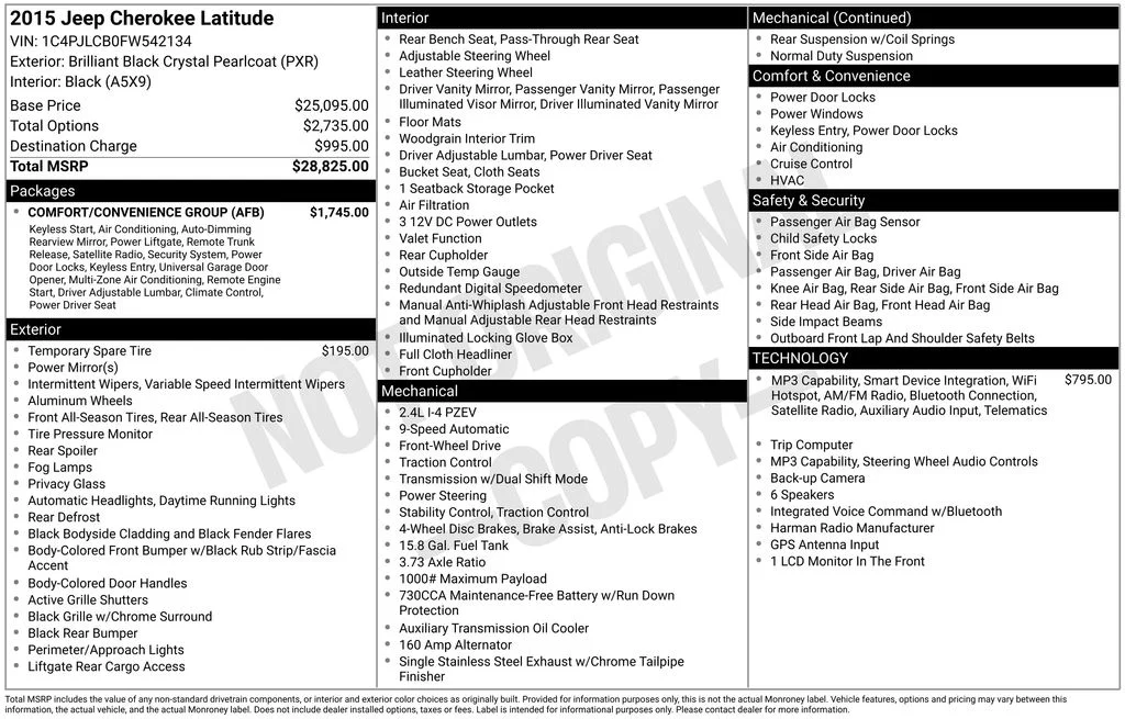 Used 2015 Brilliant Black Crystal Pearlcoat Jeep Latitude image 6