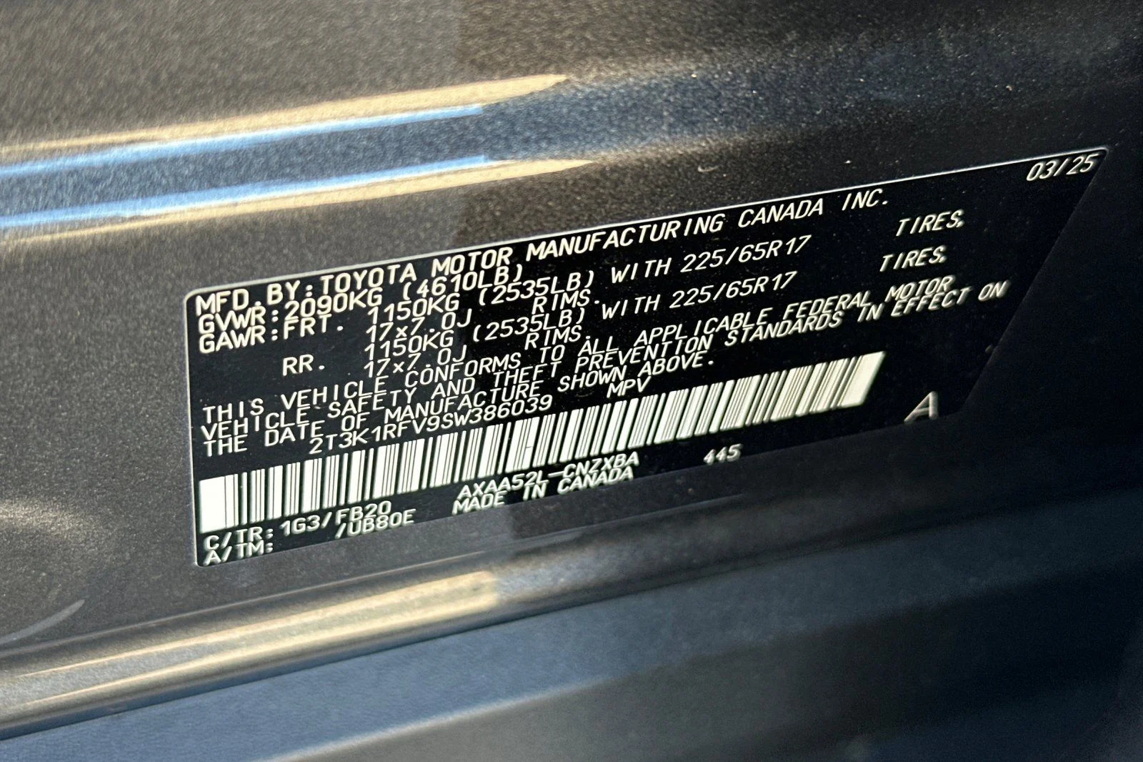 Used 2025 Magnetic Gray Metallic Toyota LE image 30
