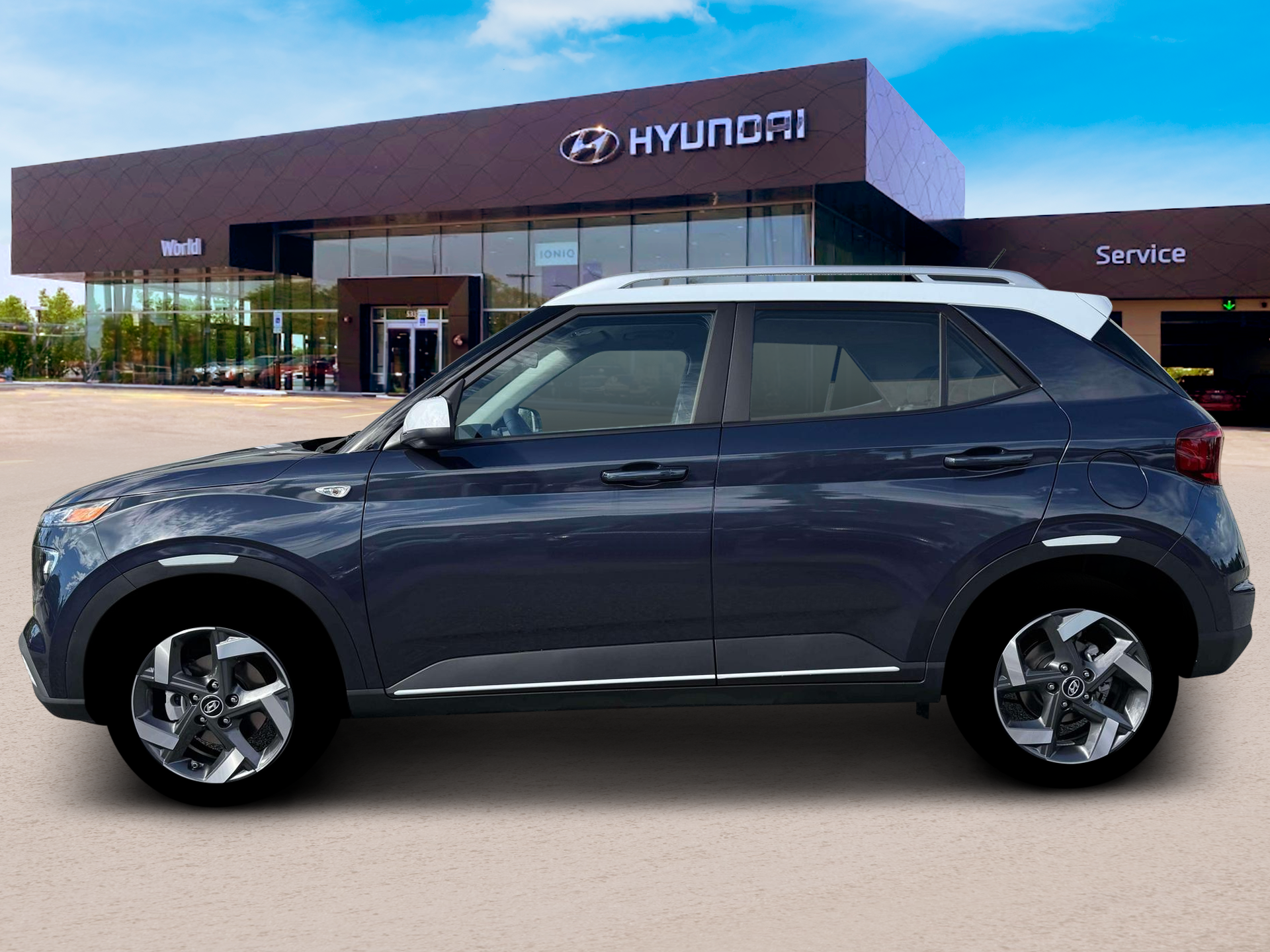 New 2026 Denim w/White Roof Hyundai SEL w/Two-Tone Roof image 3
