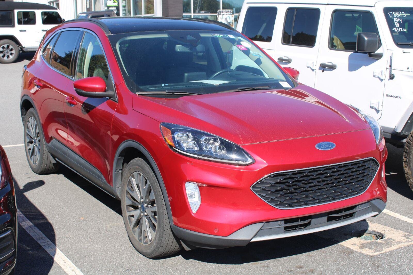 Used 2020 Rapid Red Metallic Tinted Clearcoat Ford Titanium image 3