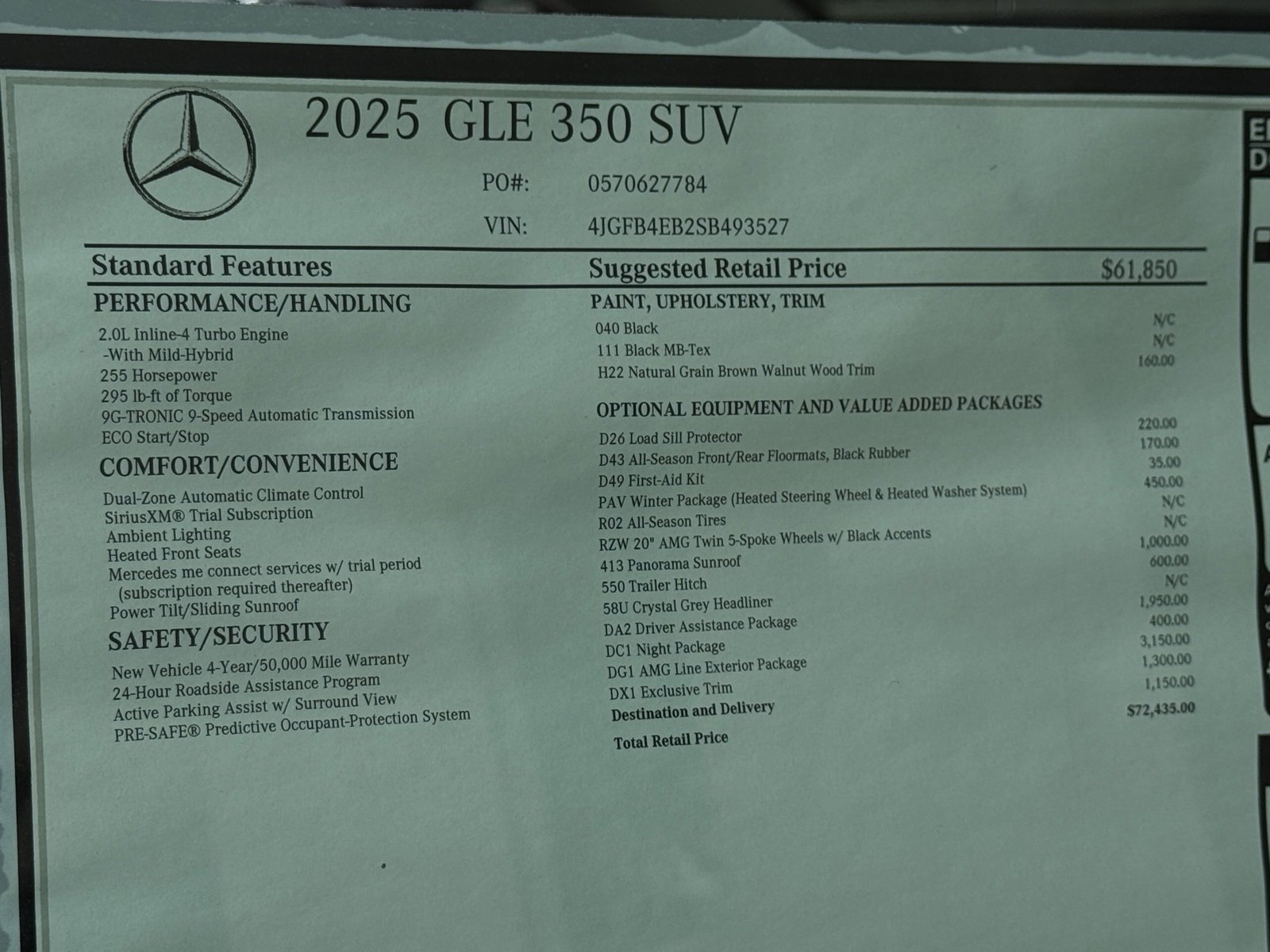 New 2025 Black Mercedes-Benz GLE 350 image 48