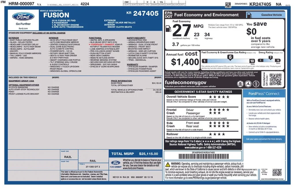 Used 2019 Silver Ford SE image 7