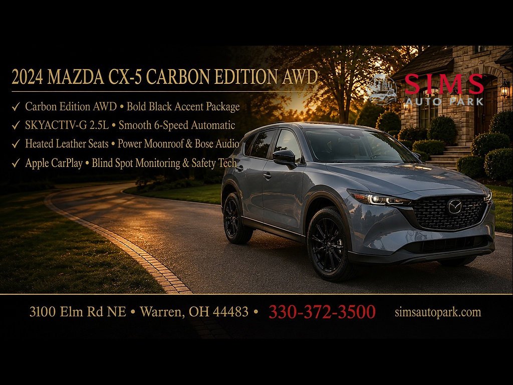 Used 2024 Polymetal Gray Metallic Mazda 2.5 S Carbon Edition image 1