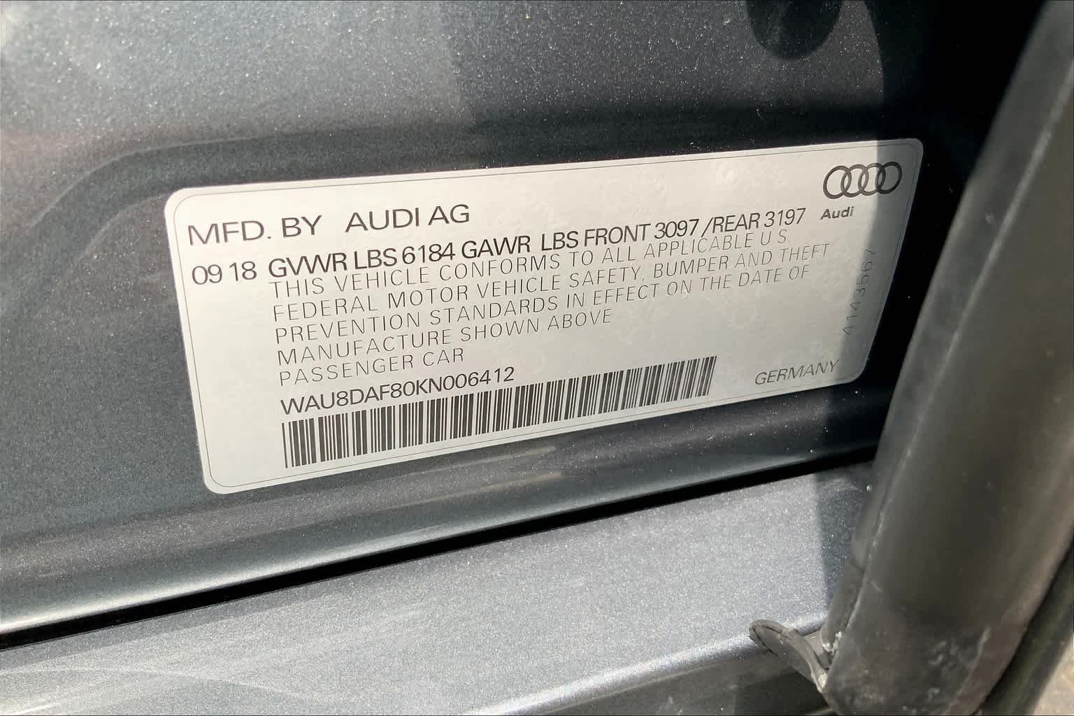 Used 2019 Monsoon Gray Metallic Audi  image 34