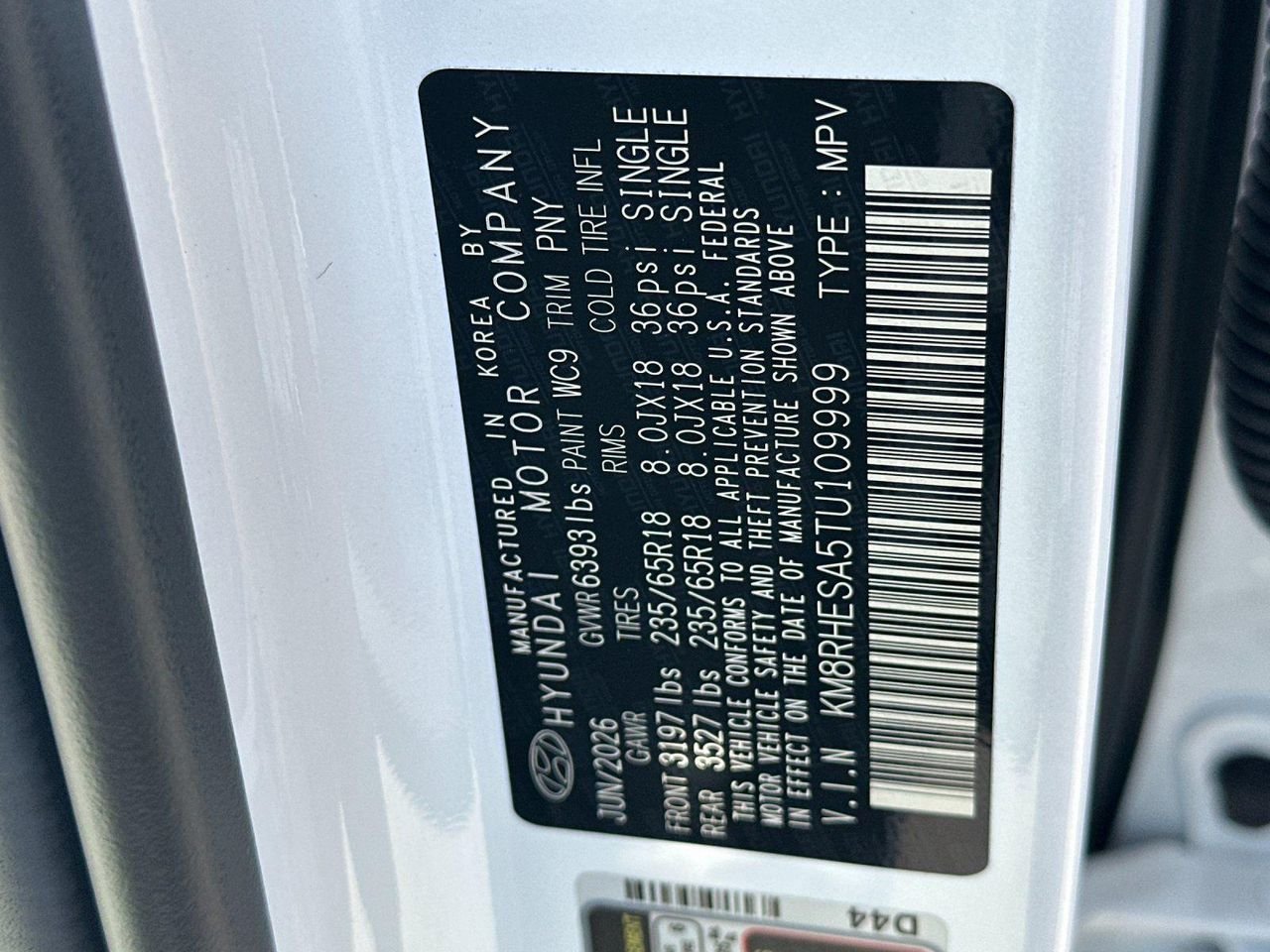 New 2026 White Hyundai SEL Premium 8P image 26
