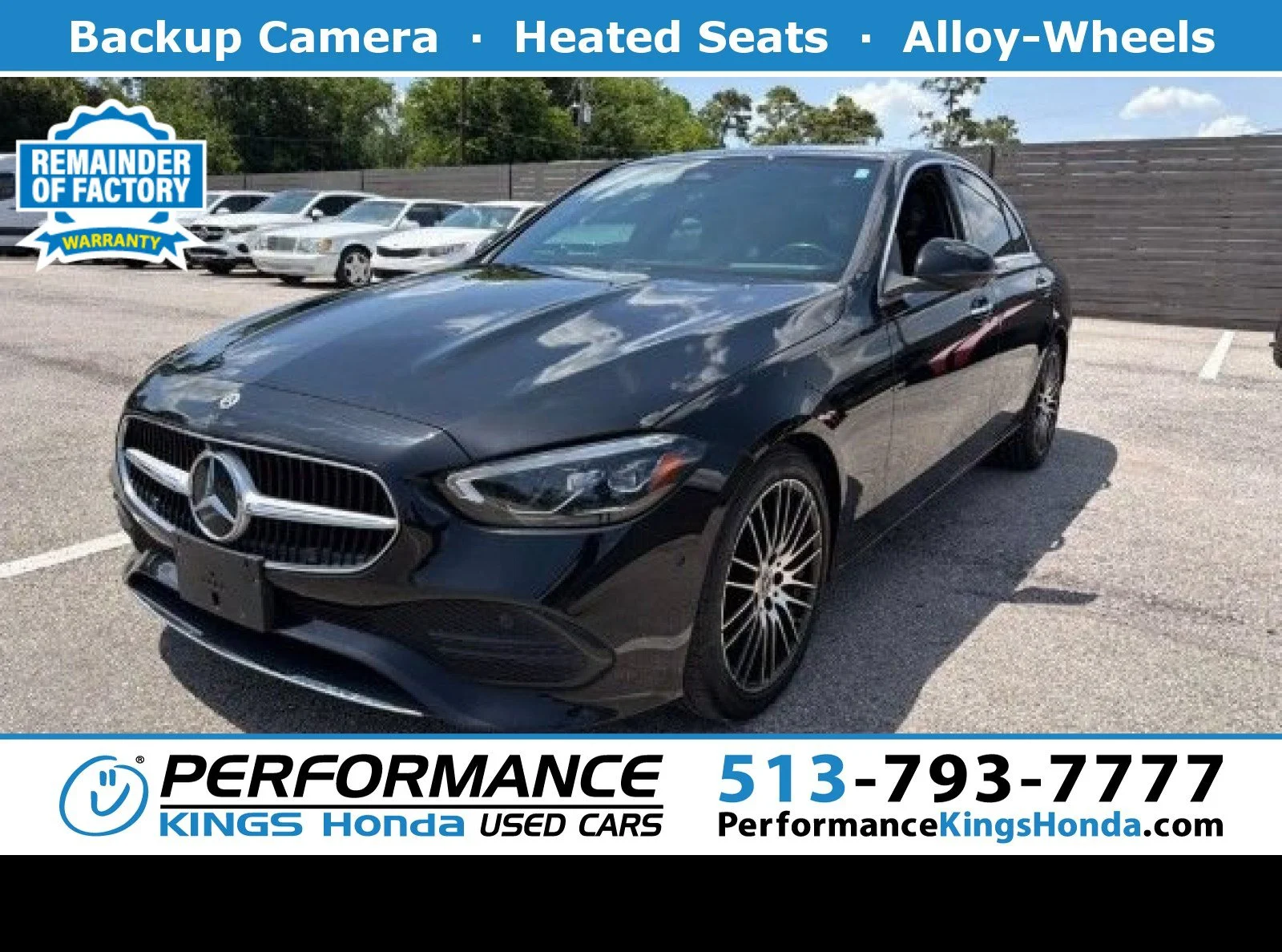 Used 2022 Obsidian Black Metallic Mercedes-Benz C 300 image 1