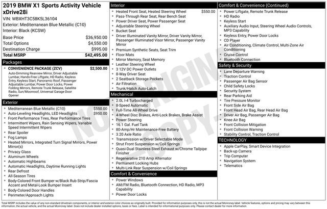Used 2019 Blue BMW xDrive28i image 7