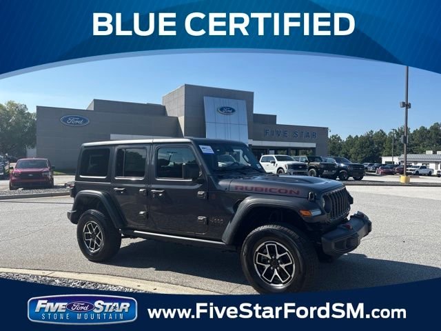 Certified Used 2024 Granite Crystal Clearcoat Metallic Jeep Rubicon image 1