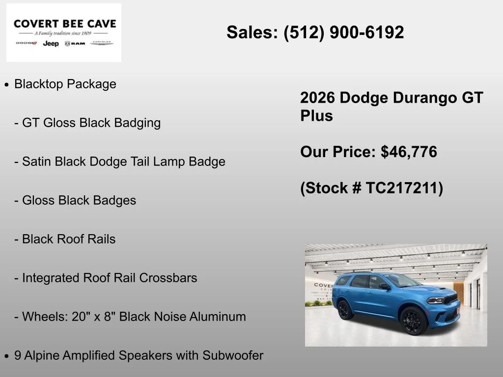 New 2026 Blue Dodge GT Plus image 37
