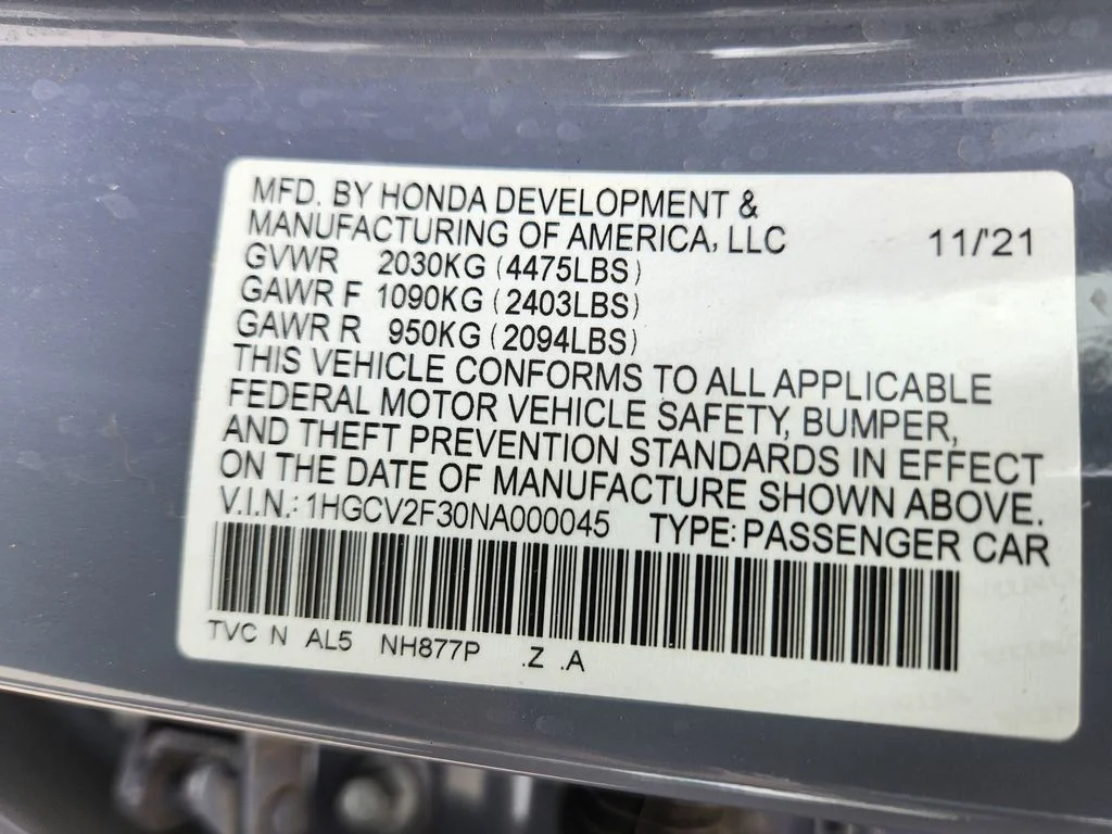Certified Used 2022 Black Honda Sport 2.0T image 15
