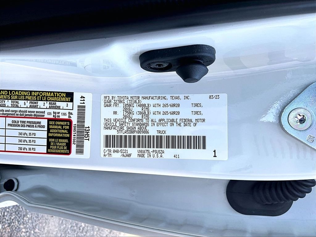 Used 2023 White Toyota SR5 image 9