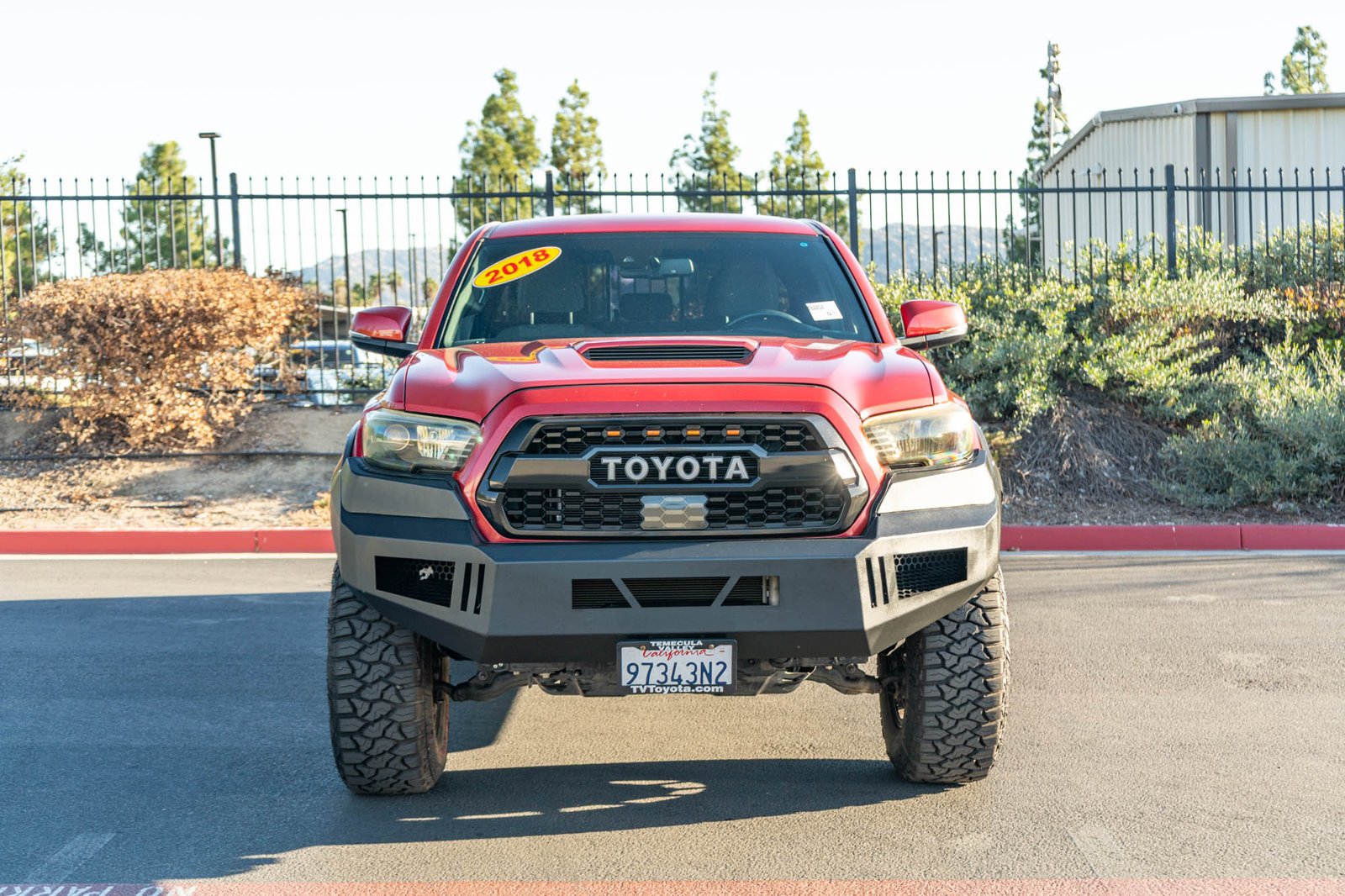 Used 2018 Barcelona Red Metallic Toyota TRD Sport image 2