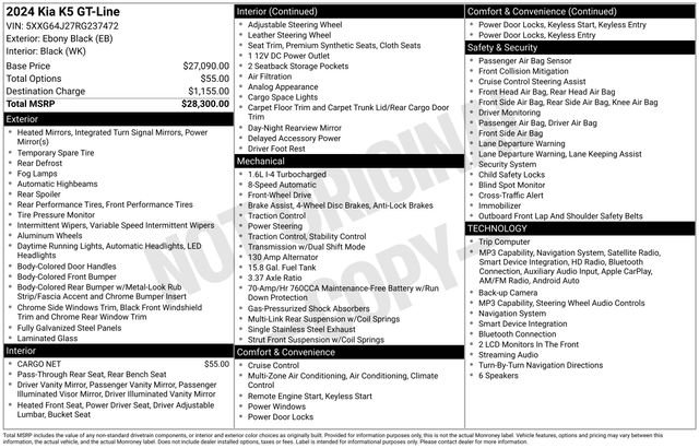 Used 2024 Black Kia GT-Line image 21
