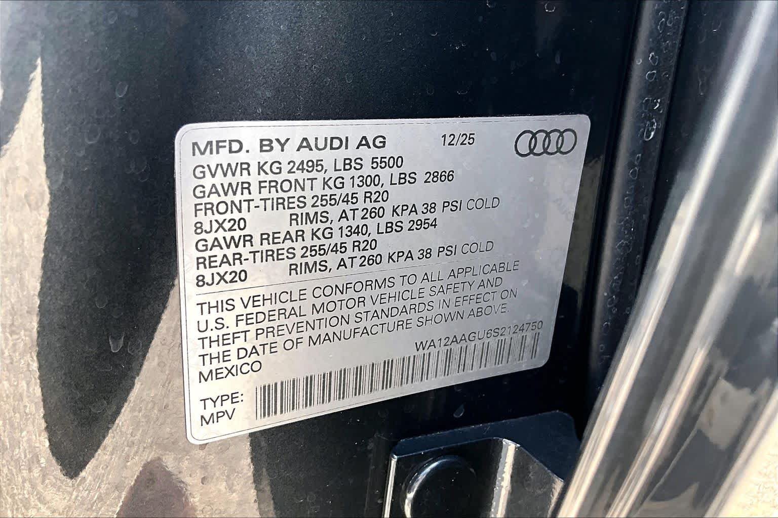 Used 2025 Tambora Gray Metallic Audi Premium Plus image 37
