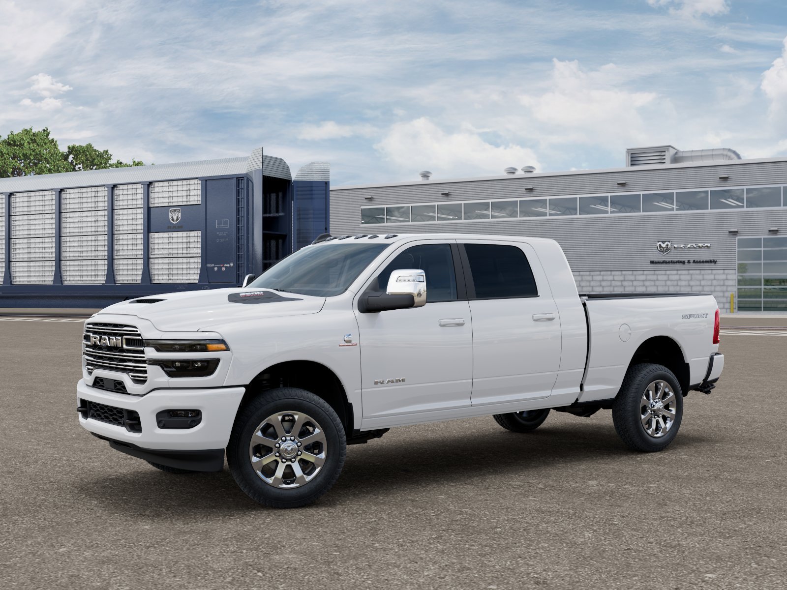 New 2026 Bright White Clear-Coat Exterior Paint RAM Laramie image 1
