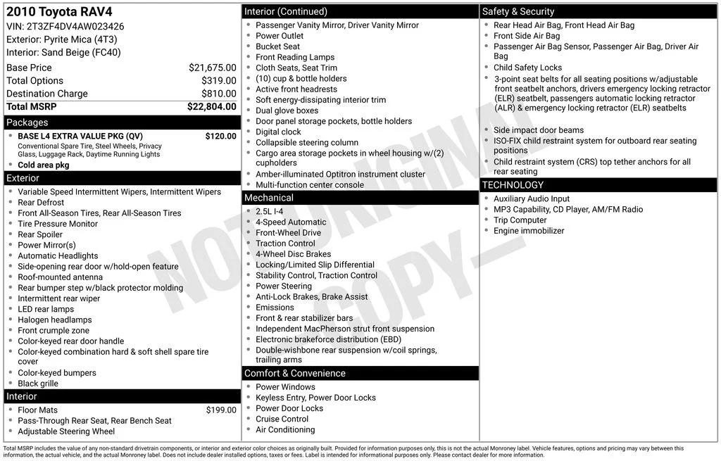 Used 2010 Brown Toyota Base image 38
