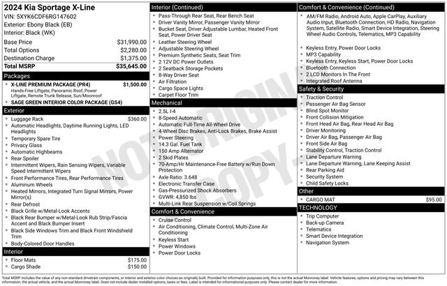 Certified Used 2024 Ebony Black Kia X-Line image 40
