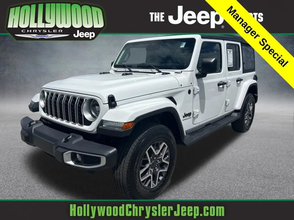 Certified Used 2025 White Jeep Sahara image 1