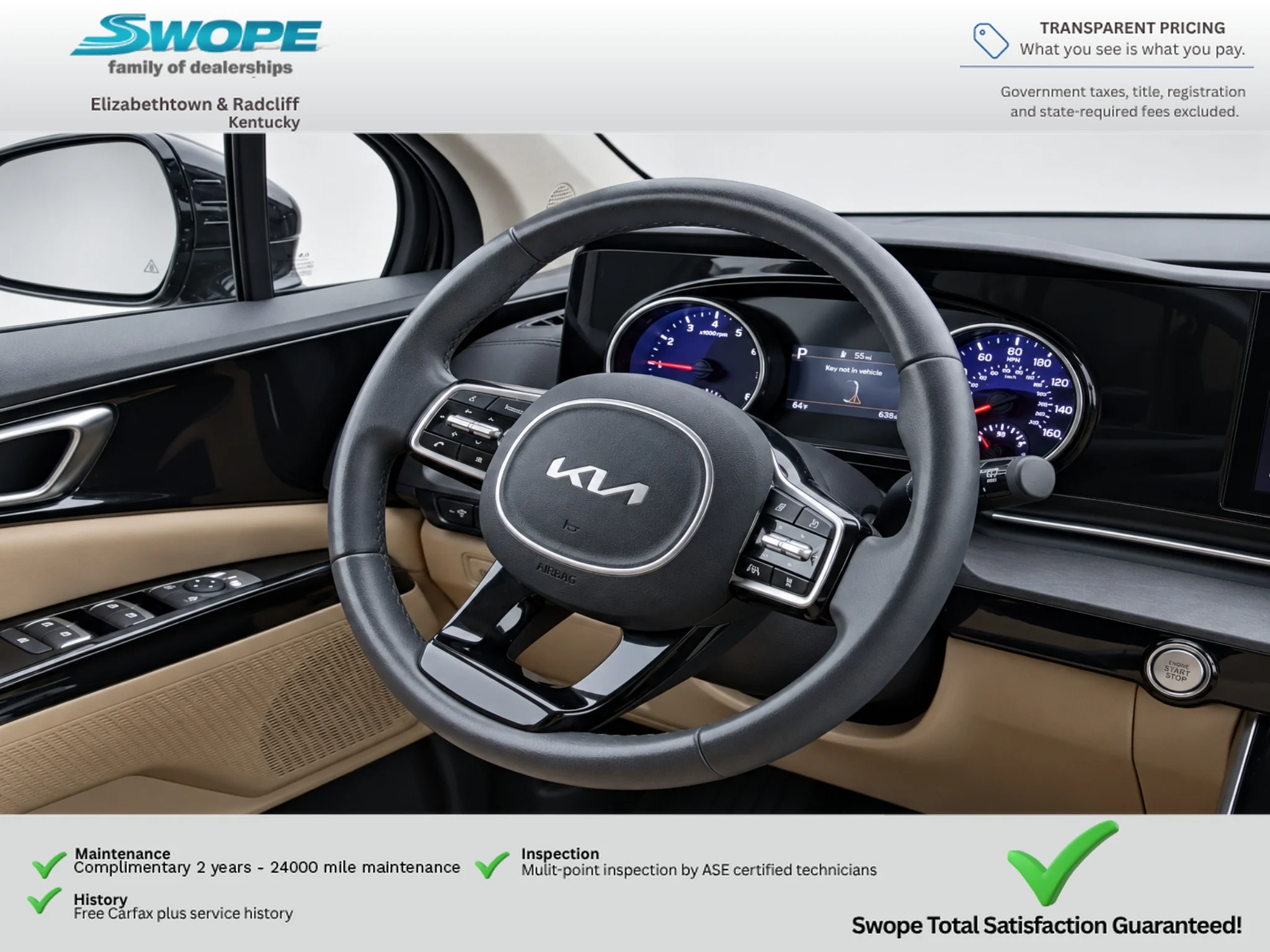 Used 2024 Aurora Black Pearl Kia EX image 19