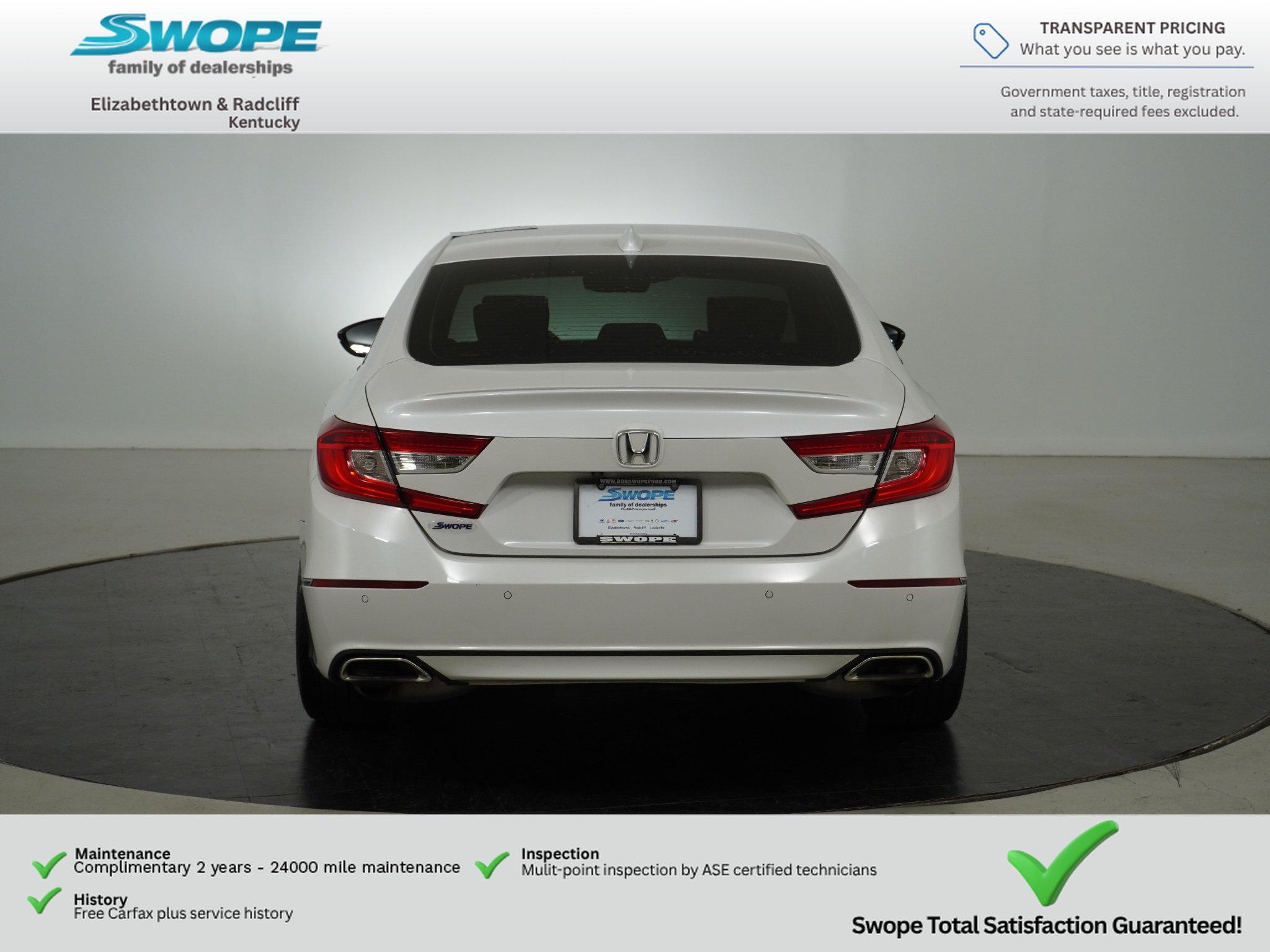 Used 2019 Platinum White Pearl Honda Touring 2.0T image 6