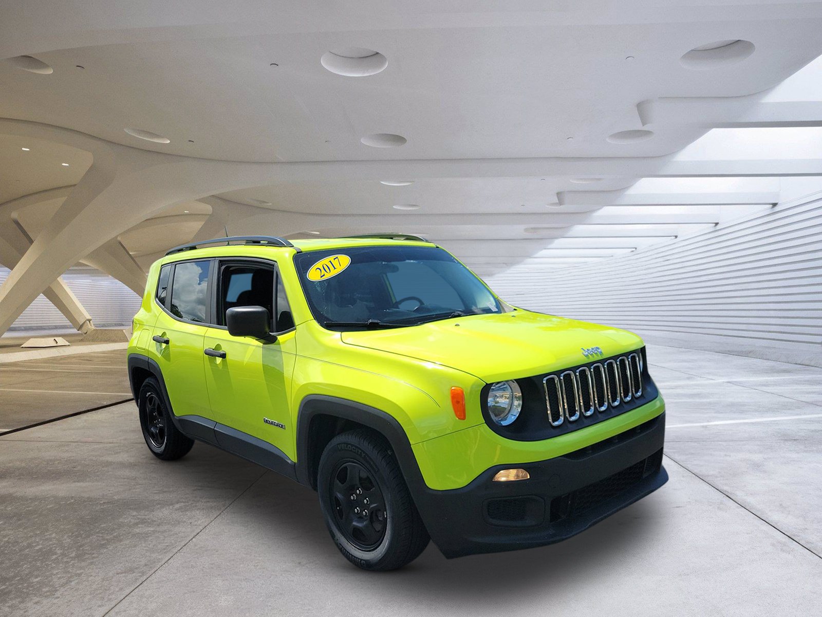 Used 2017 Hypergreen Clearcoat Jeep Sport image 1