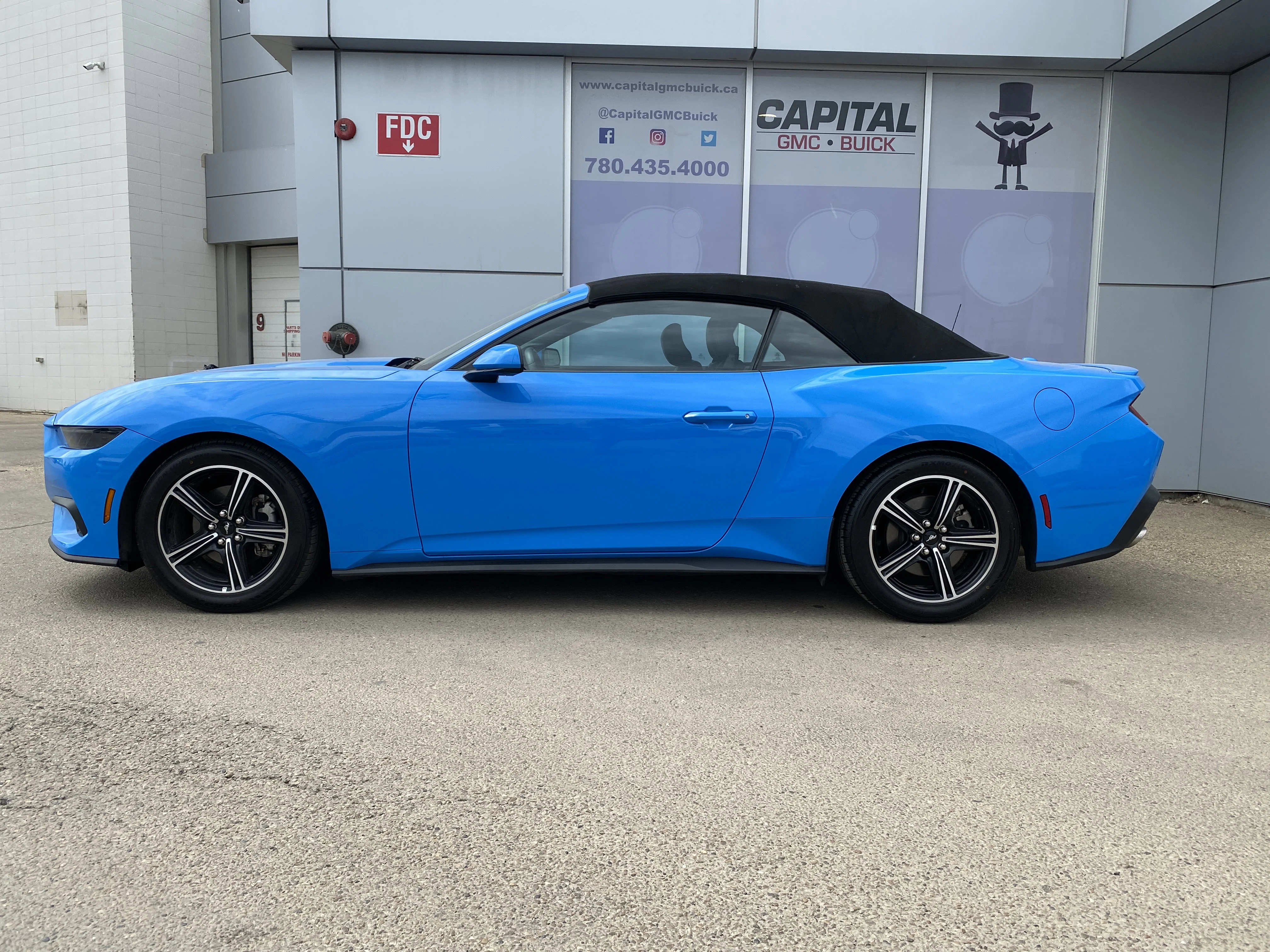 Certified Used 2025 Blue Ford EcoBoost Convertible * AUTO HIGH BEAM * BLIND SPOT MONITORING * image 2