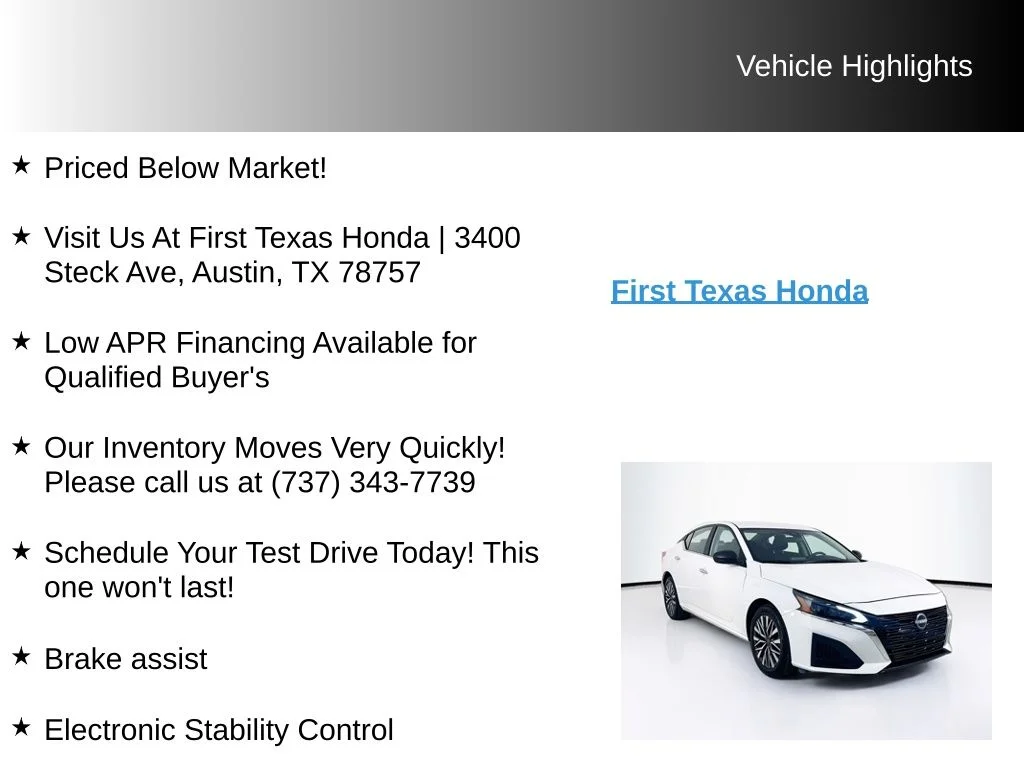 Used 2025 Glacier White Nissan 2.5 SV image 9
